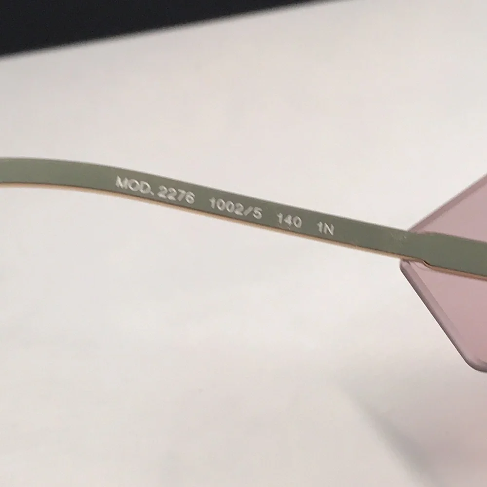 New Versace™ VE2276 Damier Women’s Sunglasses – Rimless Pink Metal - Picture 12 of 15